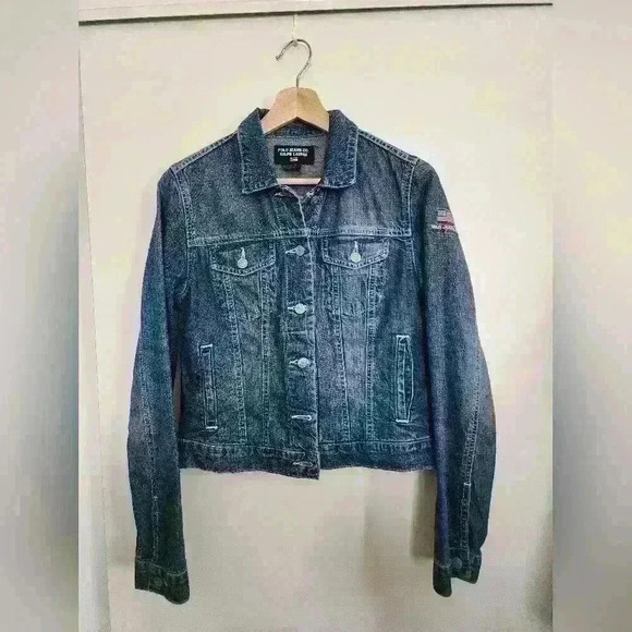Customized Jean Denim Frida Kahlo Jacket Small Polo Jeans Ralph Lauren Vintage - Picture 2 of 5